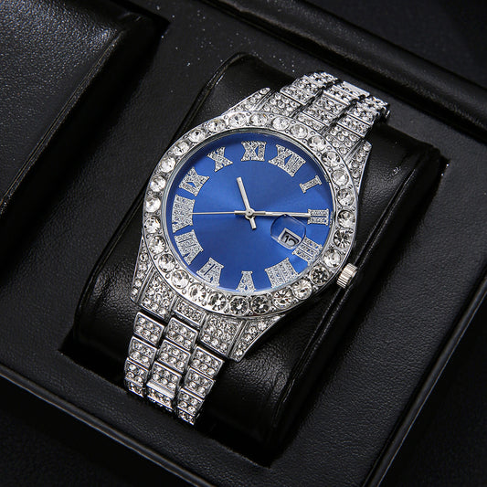 Relógio Cravejado Ice Azul