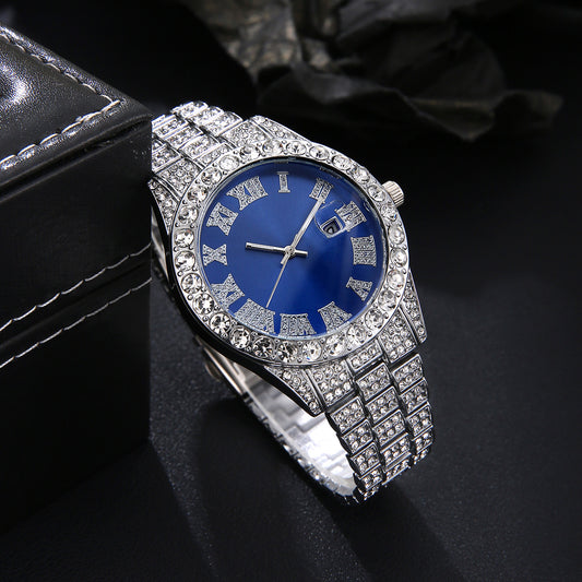 Relógio Cravejado Ice Azul